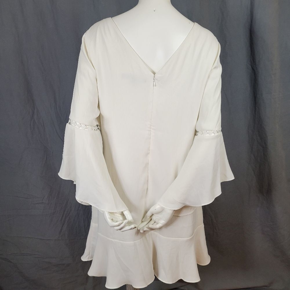 White House Black Market Lined Ivory Colored Dress Size 12 - Picture 3 of 8